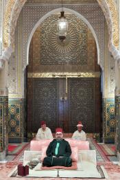 Image du Maroc Professionnelle de  Sa Majesté le Roi Mohammed VI, Amir Al Mouminine, préside à Casablanca la 3ème causerie religieuse du mois sacré de Ramadan 1440", le 20 Mai 2019 (Photo/ SPPR) via Jalilbounhar.com